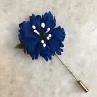 CORNFLOWER silk lapel pin